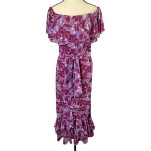 Sachin+Babi x Dillards Elizabeth Floral‎ Off The Shoulder Tiered Maxi Dress 2